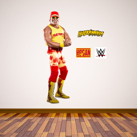 WWE - Hulk Hogan Wrestler Cutout Wall Sticker + Bonus Decals