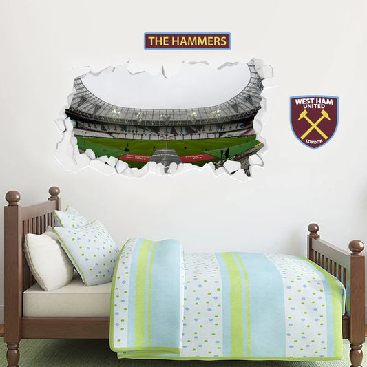 West Ham United Football Club - Hammers Crest + Wall Sticker Set