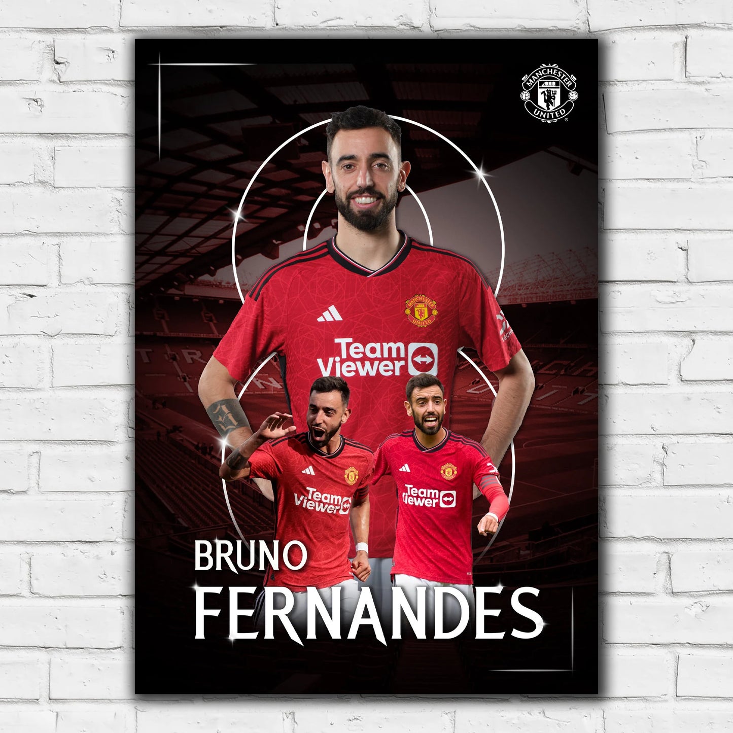 Manchester United FC Print - Bruno Fernandes 23/24 Player Poster