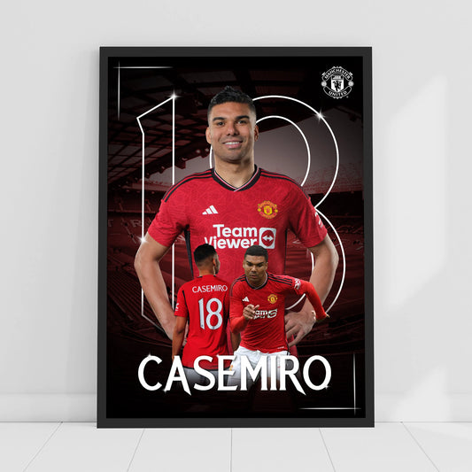 Official Manchester United Football Club Print - Casemiro 23/24 Player Poster