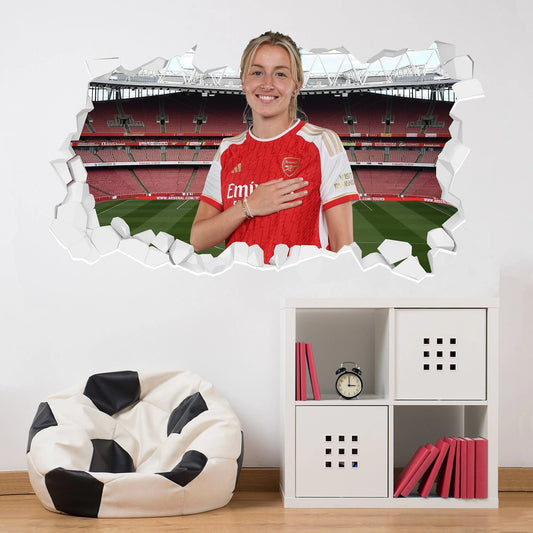 Arsenal FC - Leah Williamson 23/24 Broken Wall Sticker + AFC Decal Set
