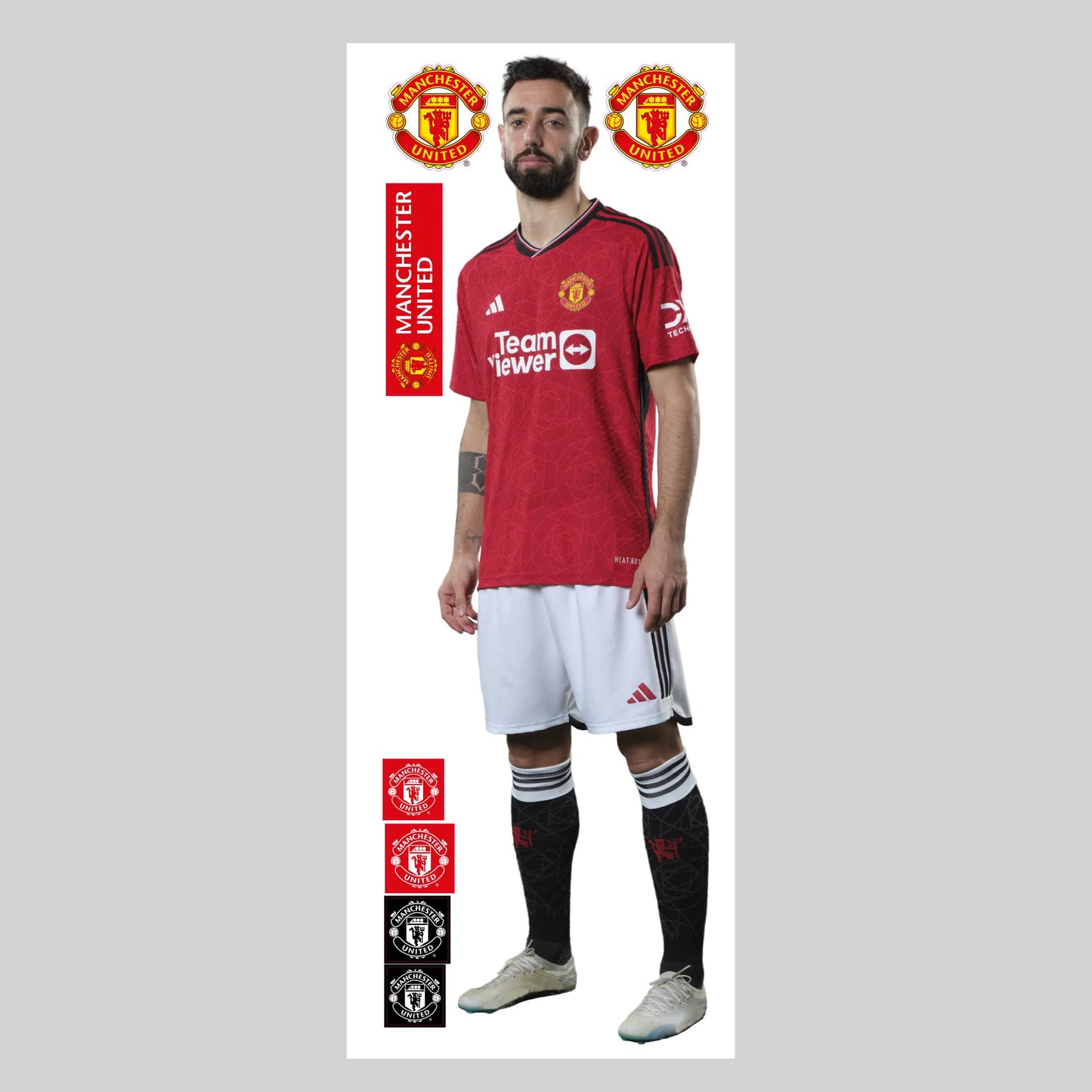 Manchester United FC Wall Sticker - Bruno Fernandes 23/24 Player Wall Decal