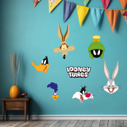 Looney Tunes Wall Sticker - Looney Tunes 6 Character Heads Set Wall Decal Art