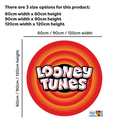 Looney Tunes Wall Sticker - Circle Logo Wall Decal Art