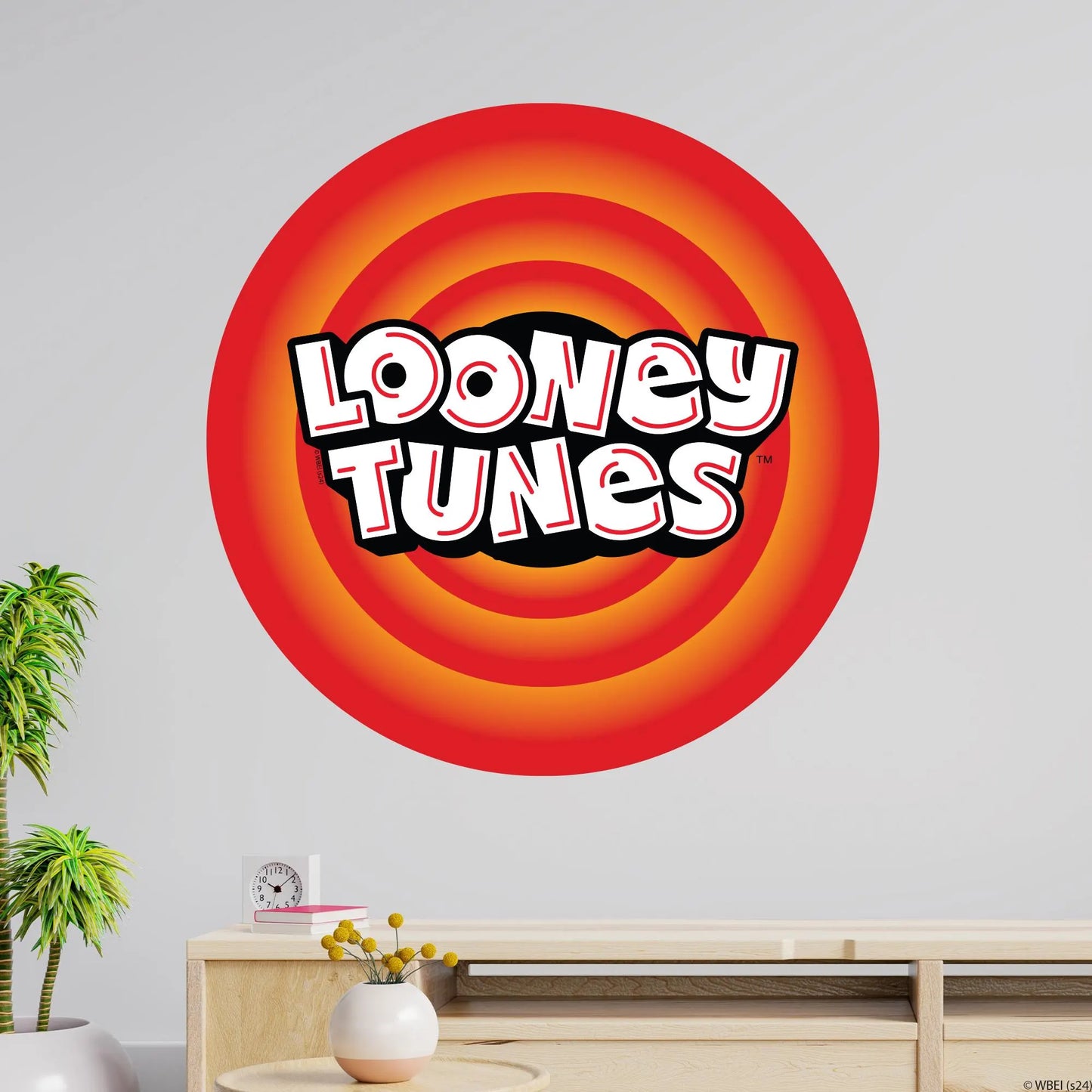 Looney Tunes Wall Sticker - Circle Logo Wall Decal Art