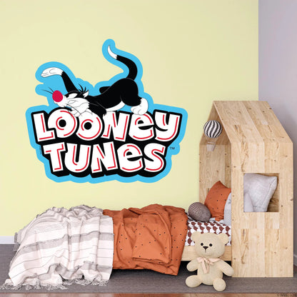 Looney Tunes Wall Sticker - Sylvester On Logo Wall Decal Art