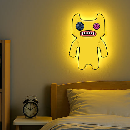 Fuggler Yellow Indecisive Monster LED Backlit Wallpop