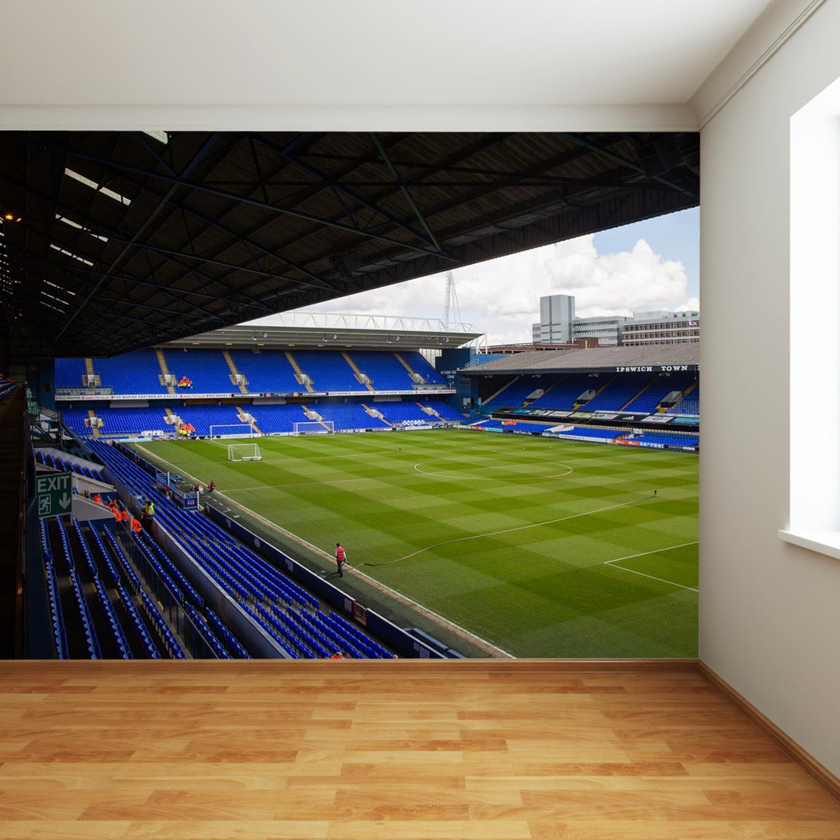 Ipswich Town Portman Road Stadium Full Wall Mural Corner Stadium Image