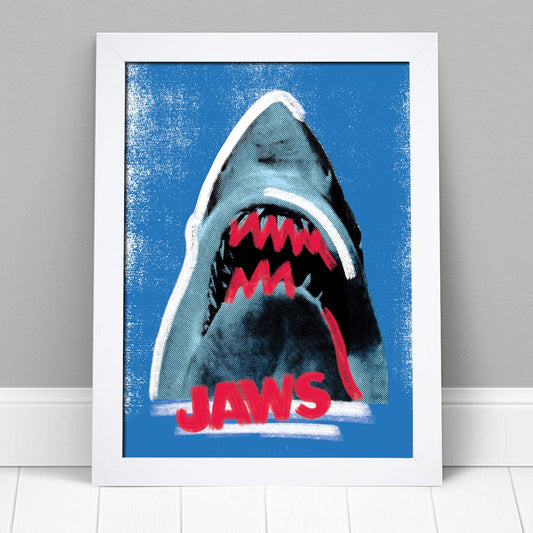 Jaws Print - Red Spray Paint Shark Teeth