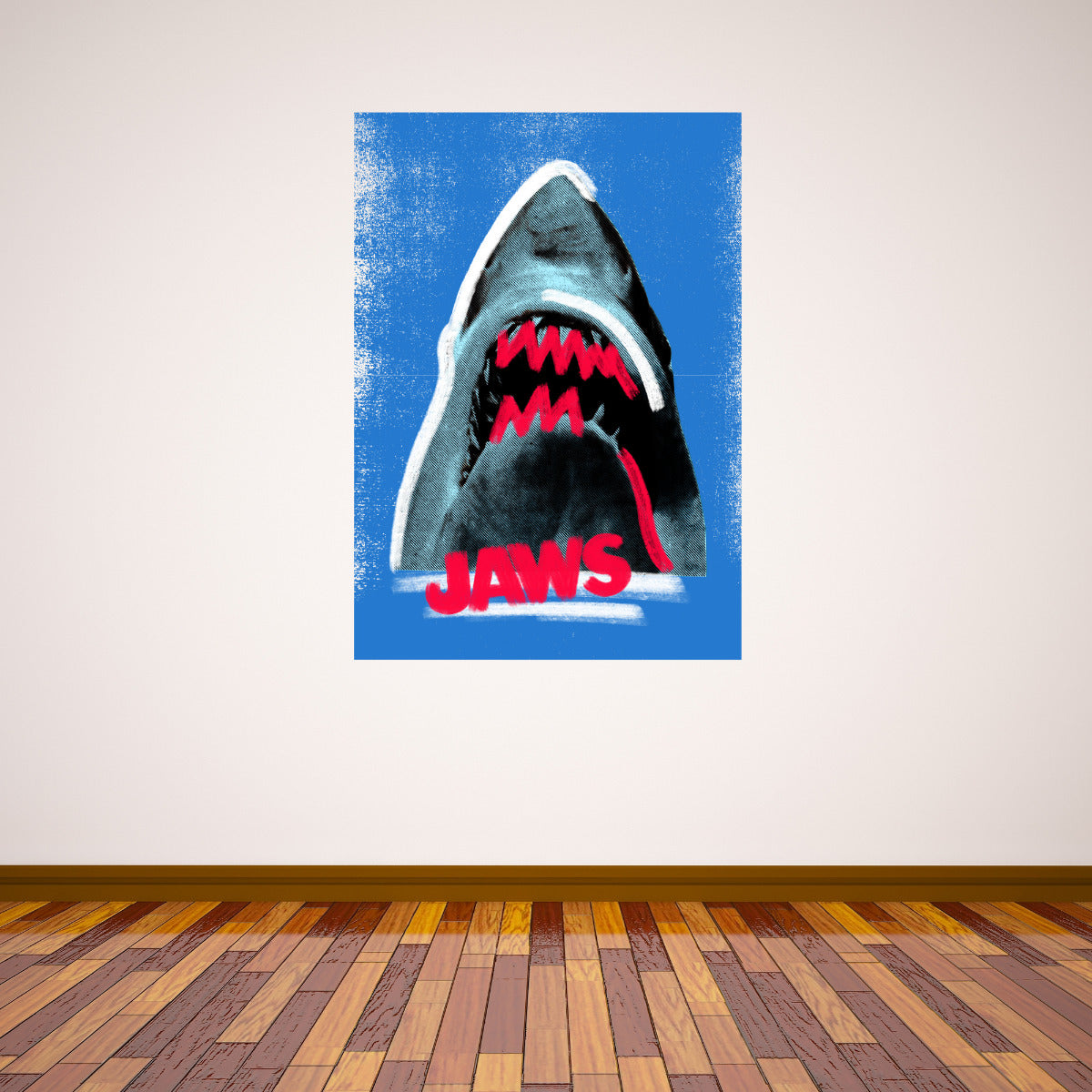 Jaws Wall Sticker Red Paint Shark Graphic
