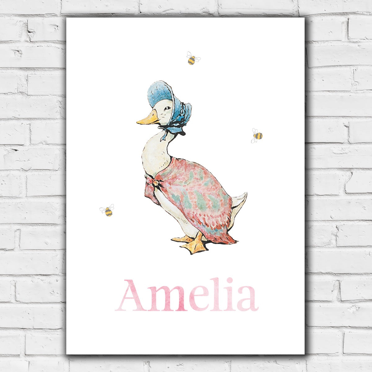 Peter Rabbit Print - Jemima Puddle-Duck Personalised Name
