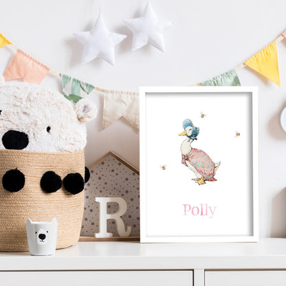 Peter Rabbit Print - Jemima Puddle-Duck Personalised Name