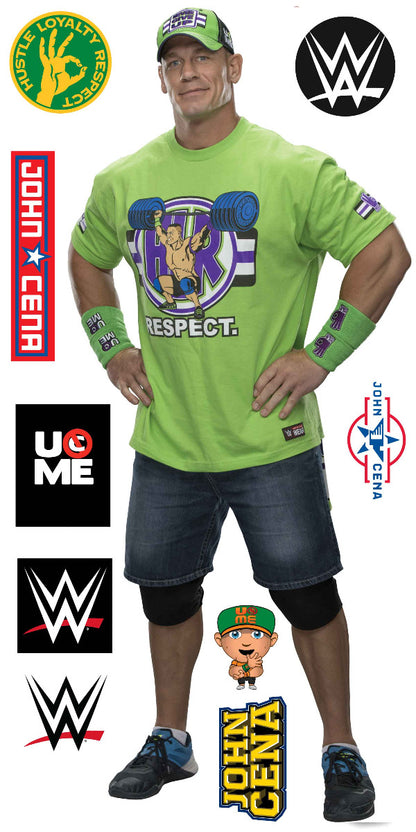 WWE - John Cena Wrestler Decal 1 + Bonus Wall Sticker Set