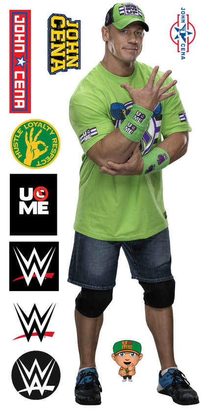 WWE - John Cena Wrestler Decal 2 + Bonus Wall Sticker Set