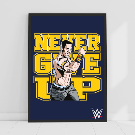 WWE Print - John Cena Never Give Up Poster