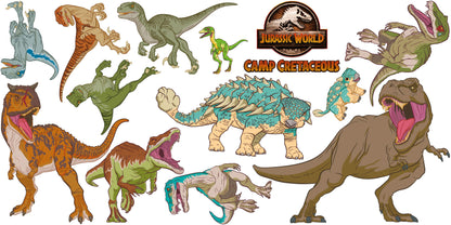 Jurassic World Camp Cretaceous Wall Sticker - Dinosaur Set