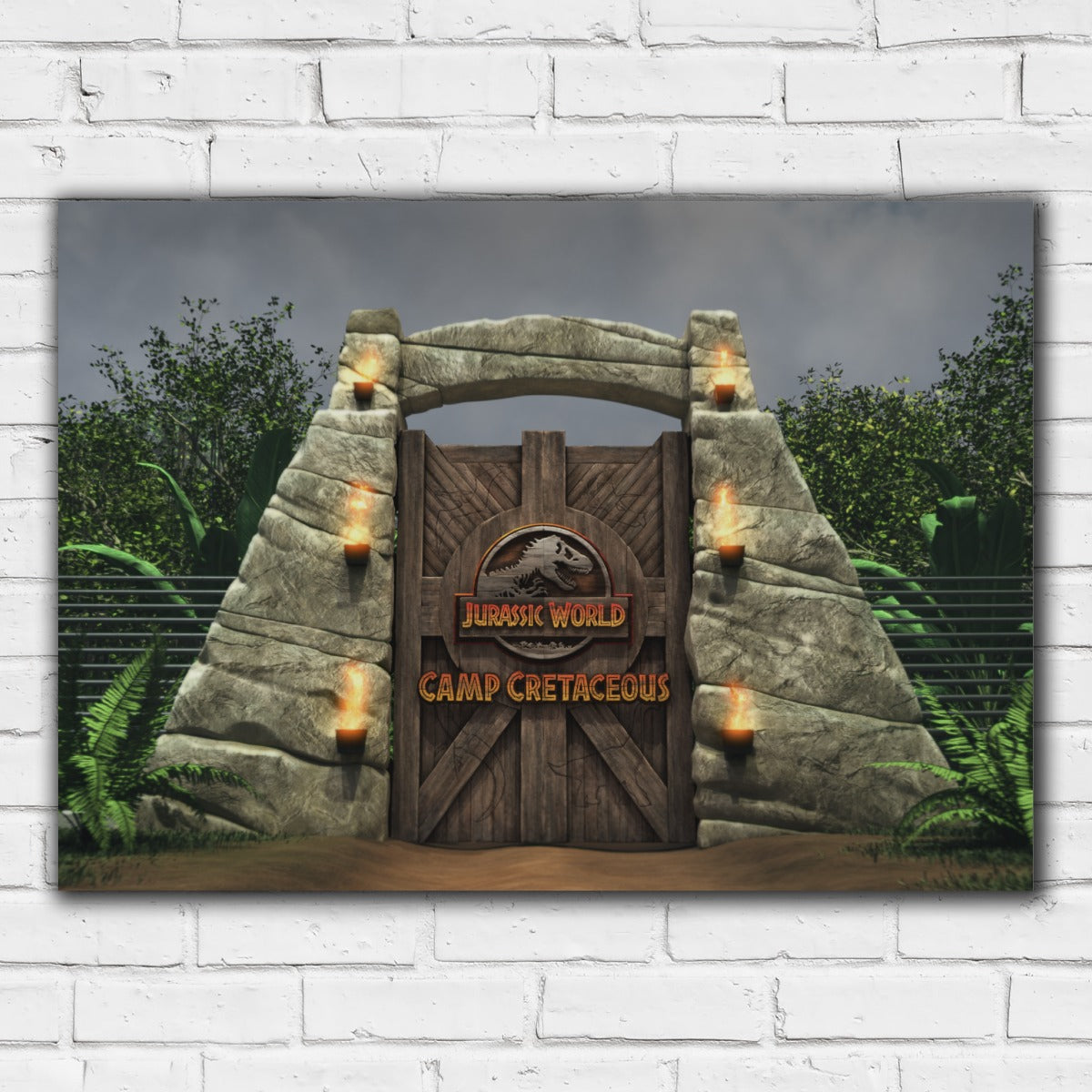 Jurassic World Camp Cretaceous Print - Camp Gates
