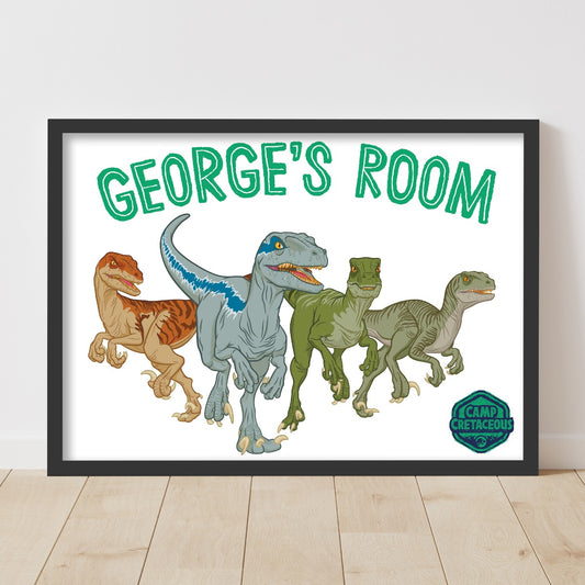 Jurassic World Camp Cretaceous Print - Raptor Group Personalised
