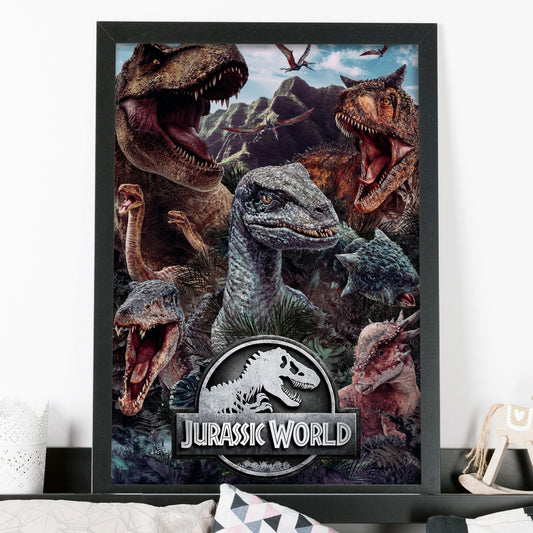 Jurassic World Print - Dinosaur Collage