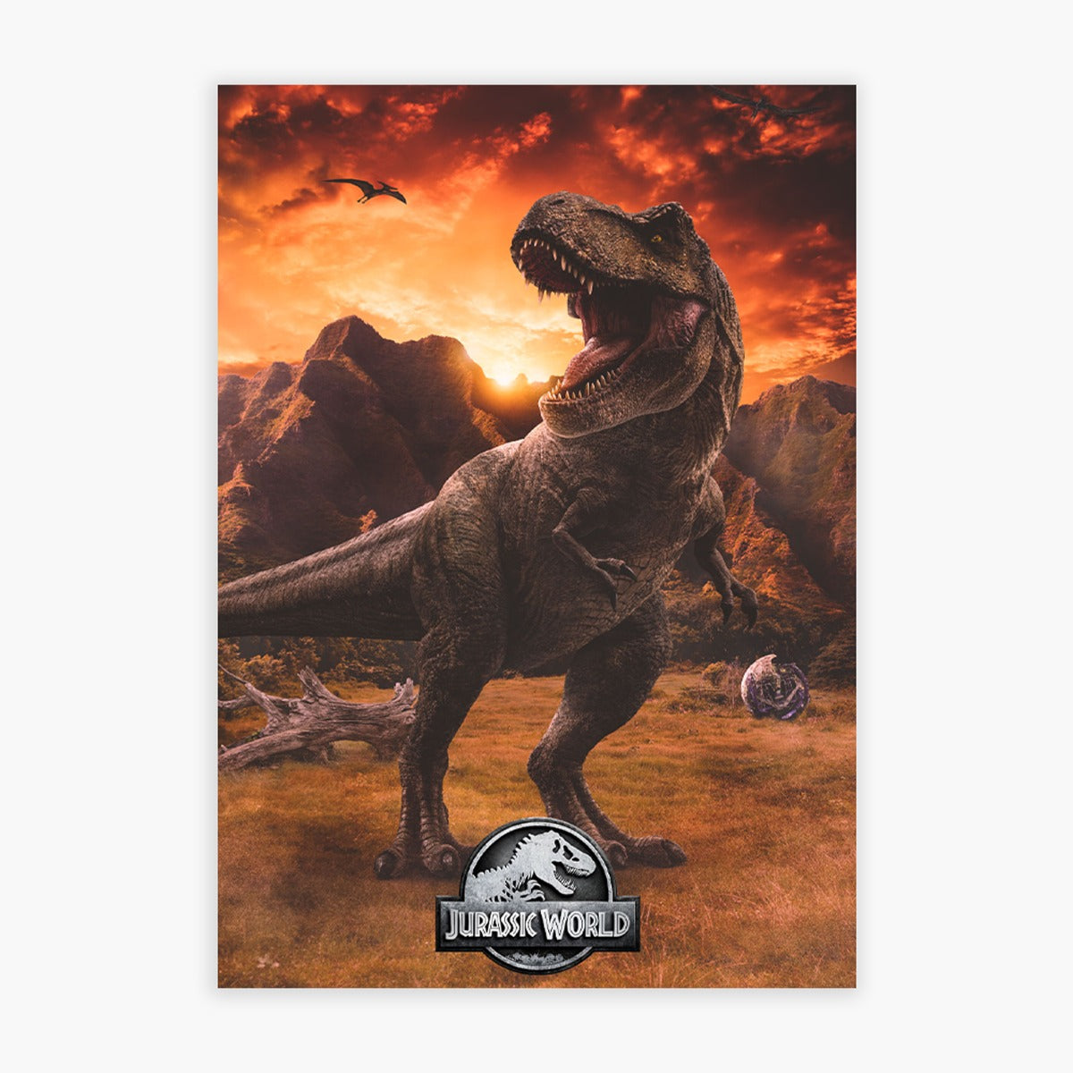 Jurassic World Print - T-Rex Sunset
