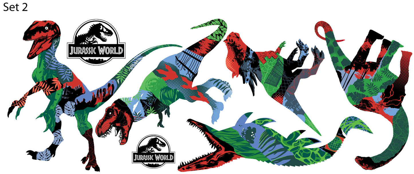 Jurassic World Dinosaur Decals Wall Sticker Set