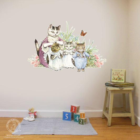 Peter Rabbit Wall Sticker Kittens and Flowers