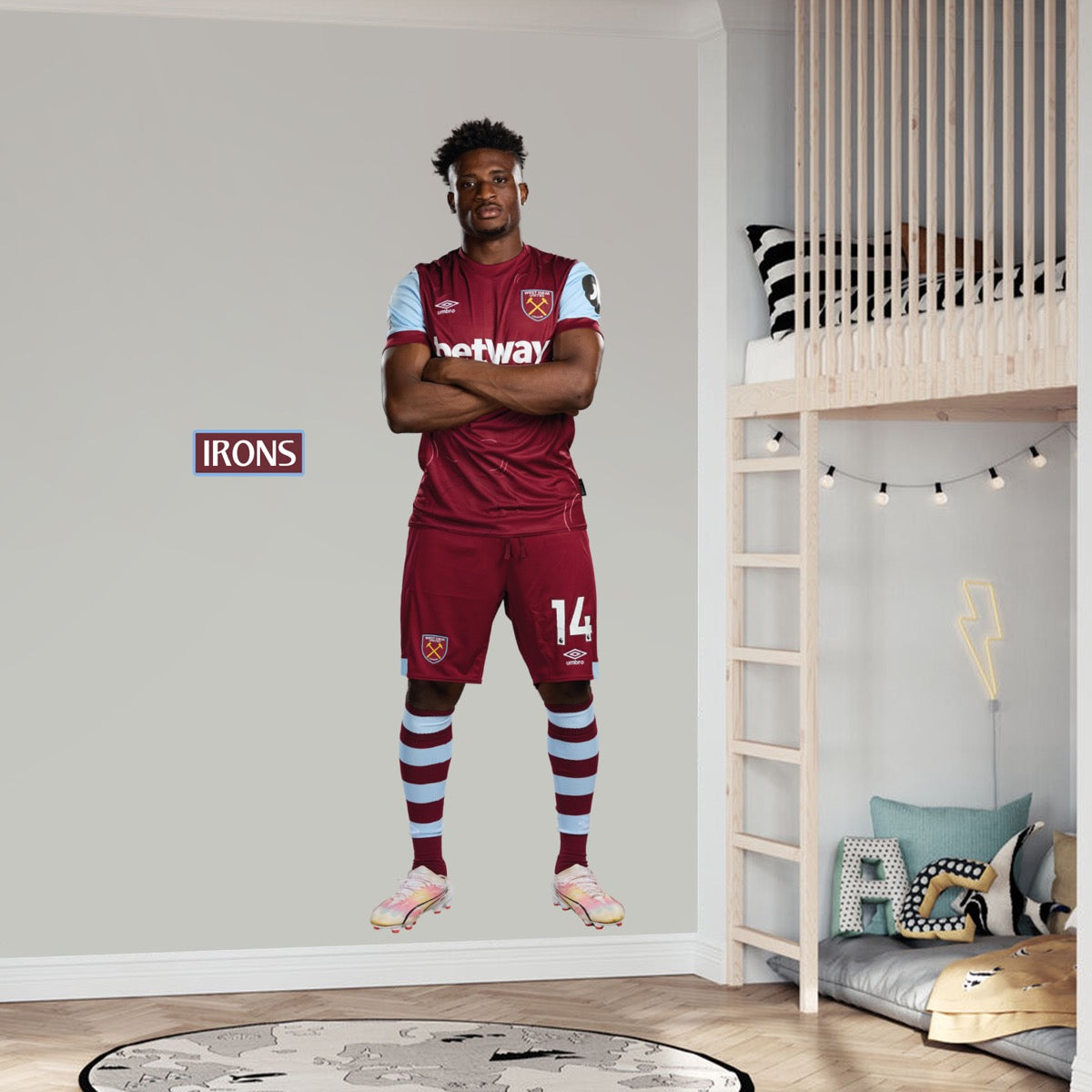 West Ham United Football Club - Kudus 23/24 Player Wall Sticker + Hammers Decals