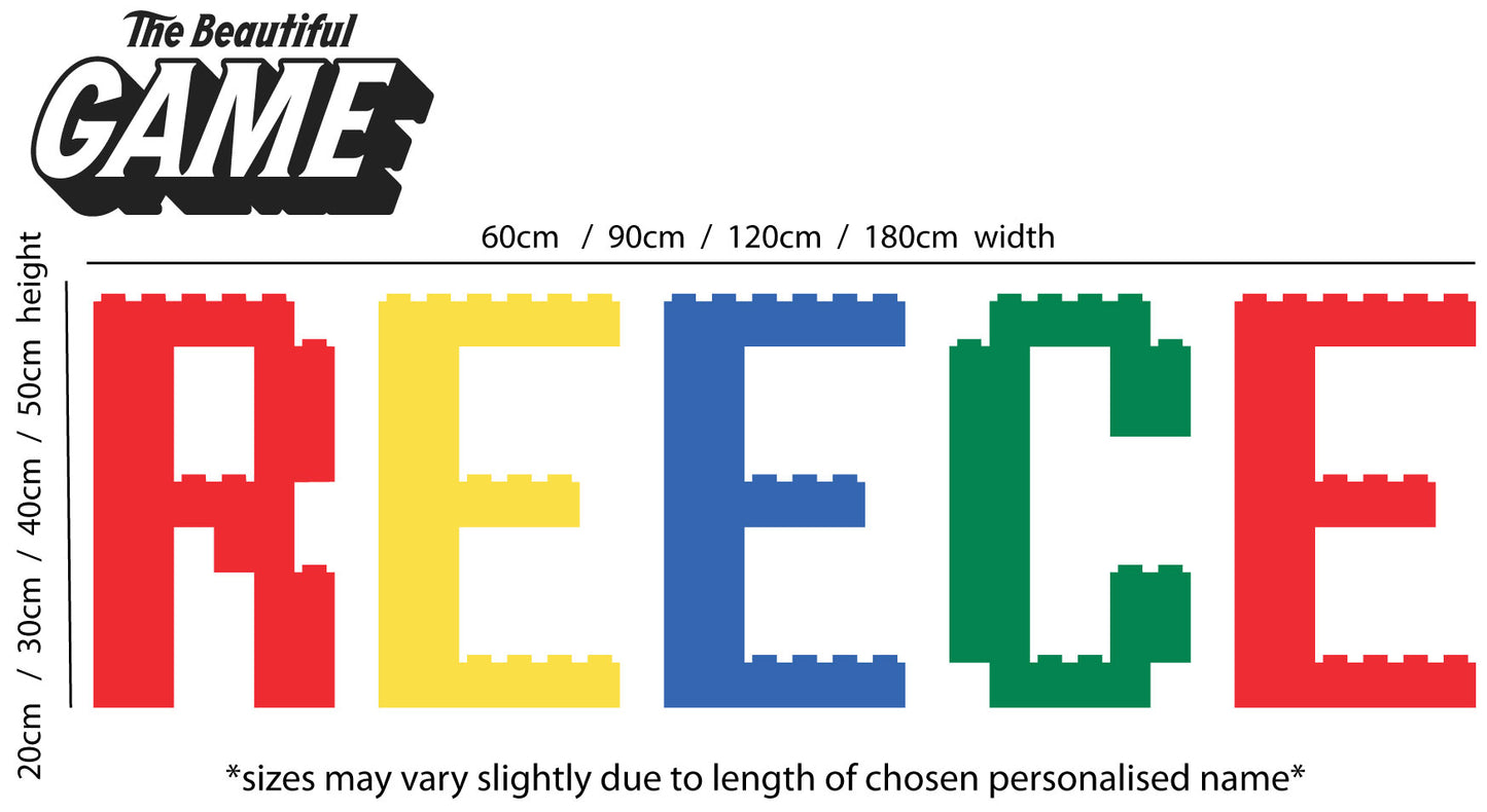 Building Block Personalised Name Wall Sticker