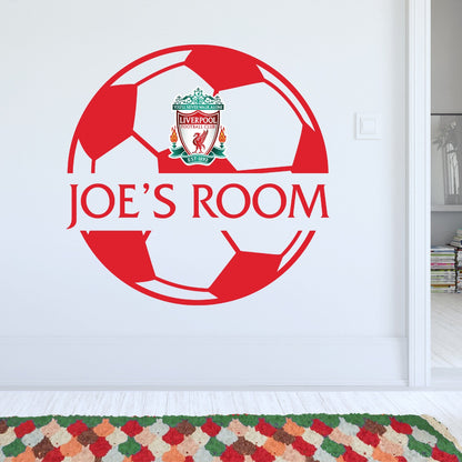 Liverpool Personalised Name Ball Wall Sticker