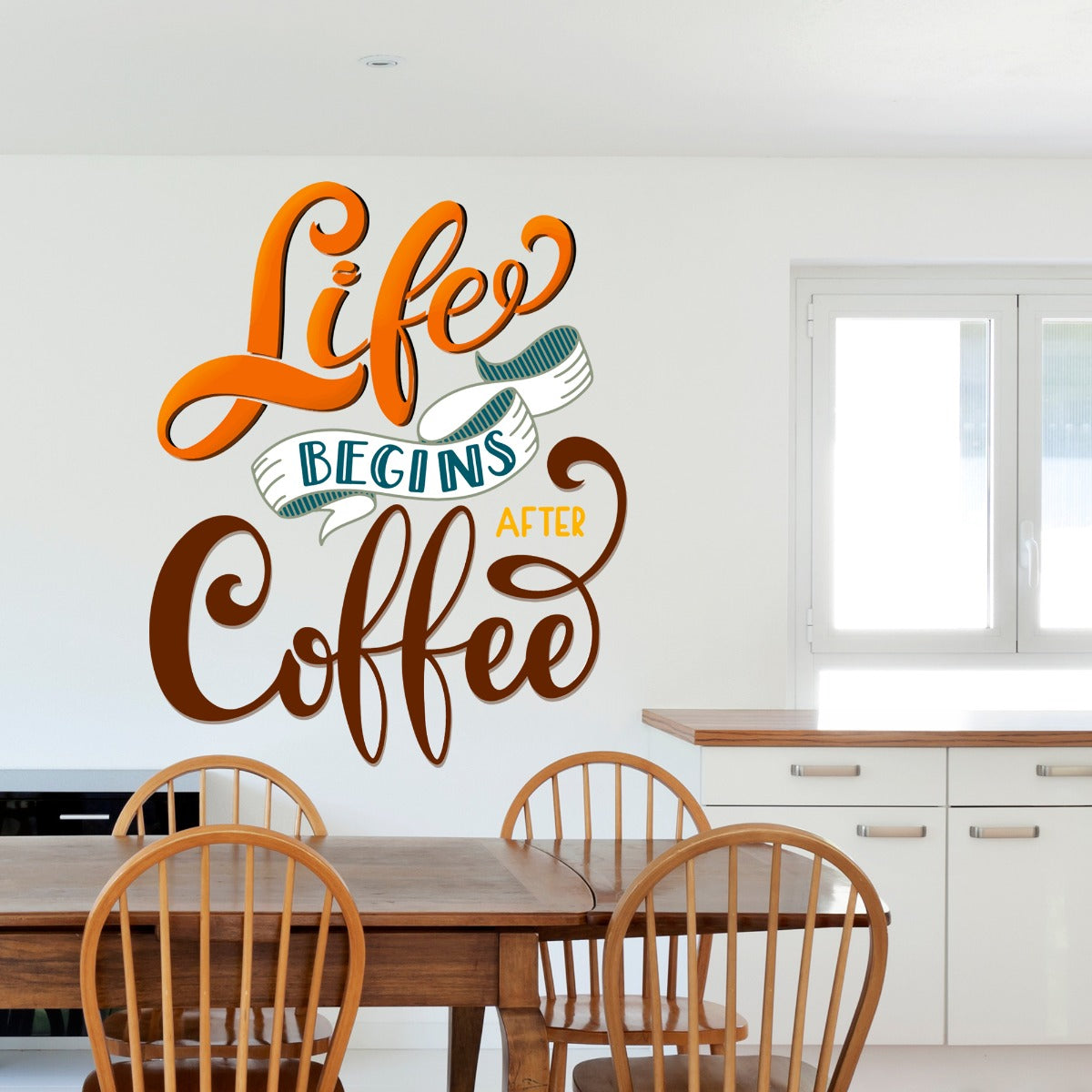 Kitchen Wall Sticker - Life Begins After Coffee