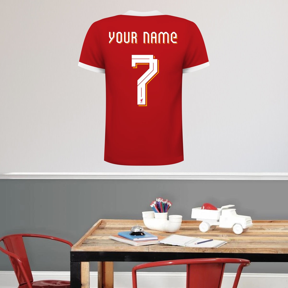 Liverpool Football Club Personalised Shirt Wall Sticker â www.themed.co.uk
