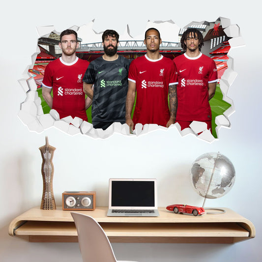 Liverpool Defensive Four Smashed Wall Mural 
