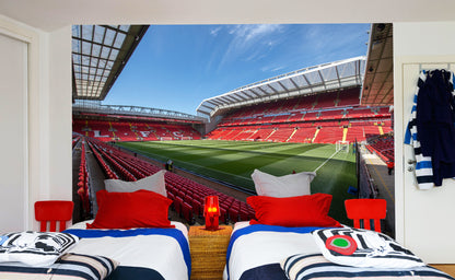 Liverpool FC Anfield Stadium Full Wall Mural - Corner Image of Stadium