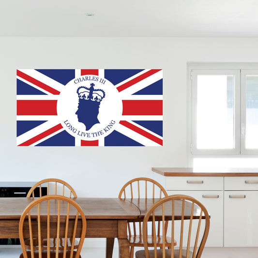 King Charles Coronation Long Live The King Wall Sticker