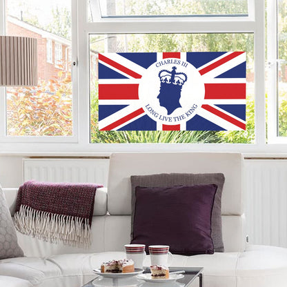 King Charles Coronation Long Live The King Window Sticker