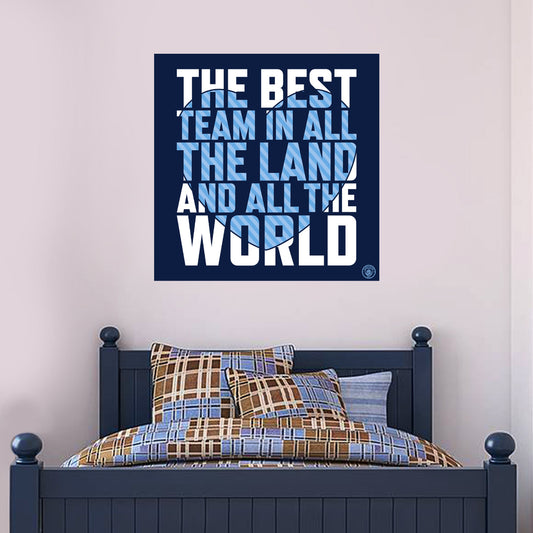 Manchester City Best Team Heart Wall Sticker