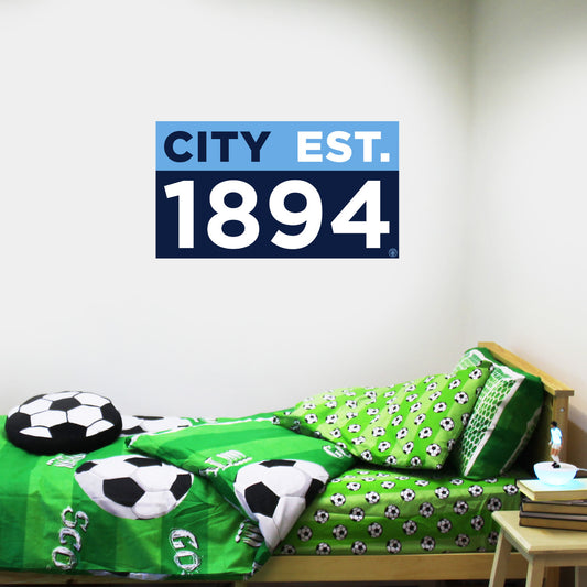 Manchester City City Est 1894 Wall Sticker