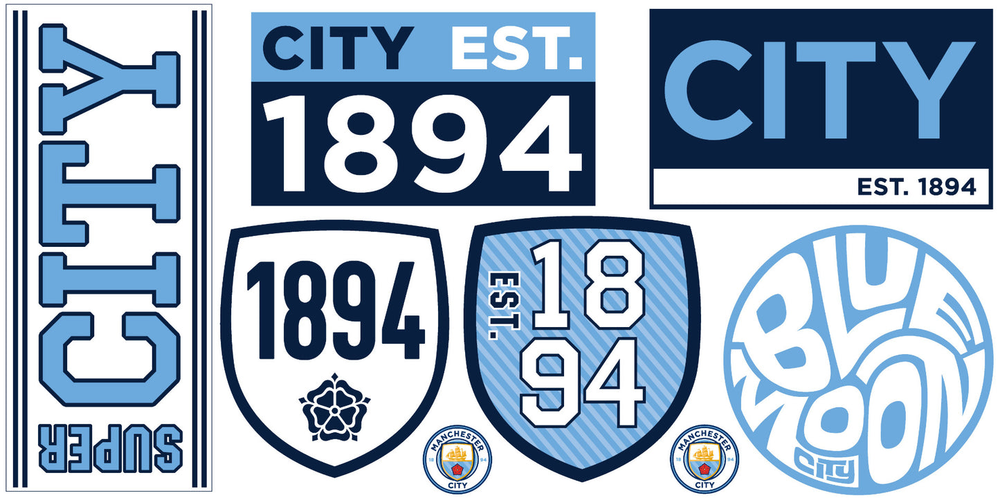 Manchester City Football Club - Est 1894 Wall Sticker Set