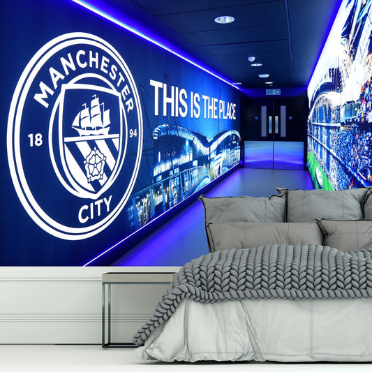 Manchester City FC - Inside Stadium This Is The Place Full Wall Mural