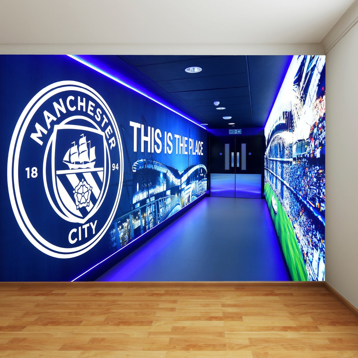 Manchester City FC - Inside Stadium This Is The Place Full Wall Mural