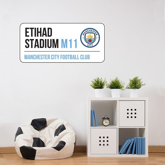 Manchester City FC - Etihad Stadium Street Sign Wall Sticker