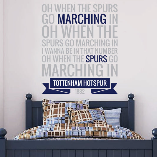 Tottenham Hotspur Marching In Song Wall Sticker Vinyl