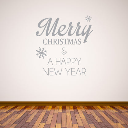 Merry Christmas Happy New Year Wall Sticker
