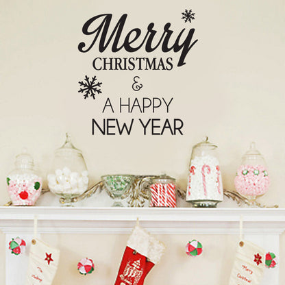 Merry Christmas & Happy New Year Wall Sticker