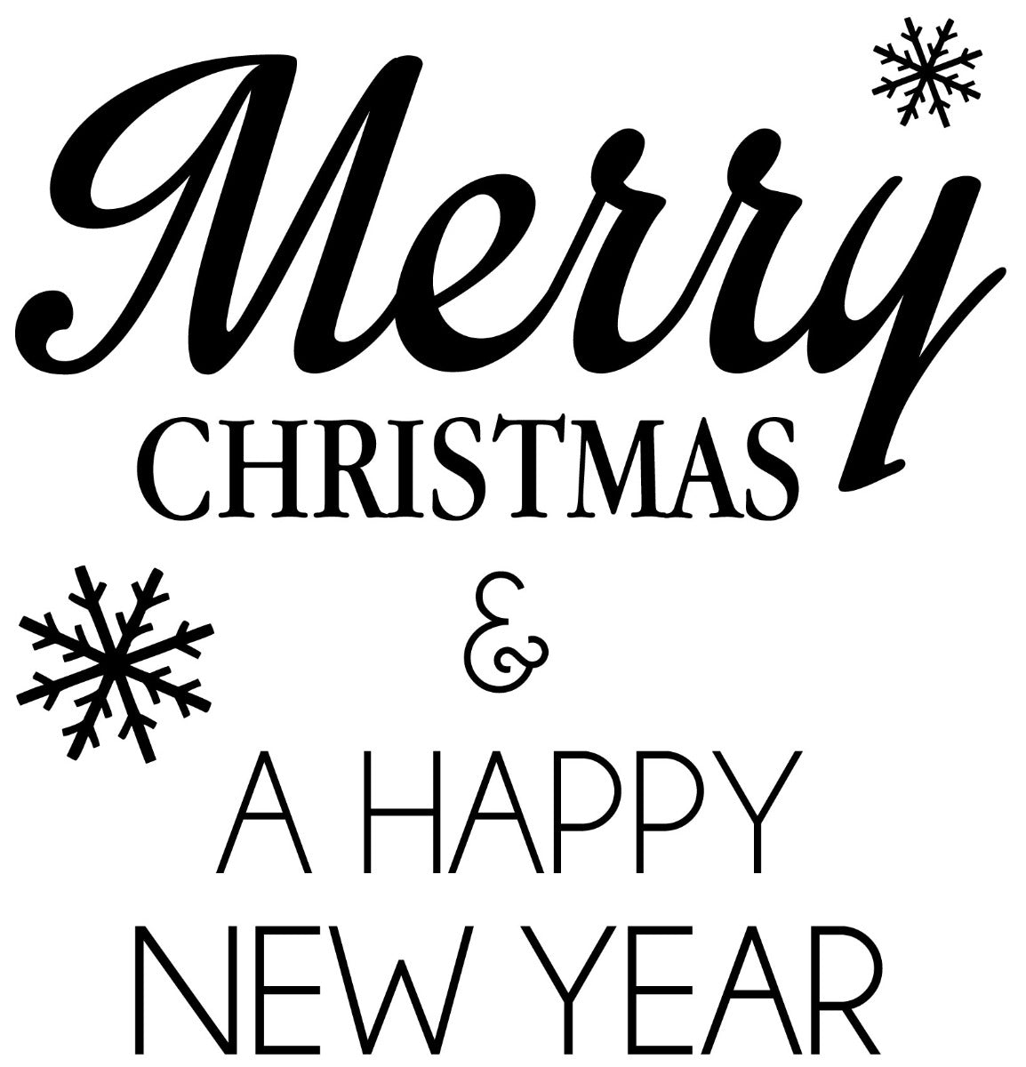 Merry Christmas & Happy New Year Wall Sticker