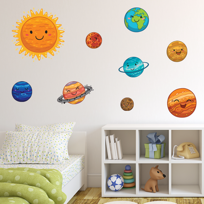 Sun and Planets Set of Wall Stickers