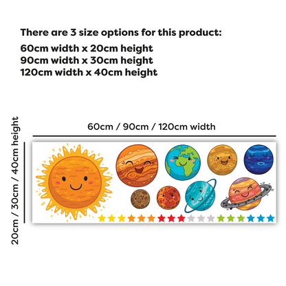 Sun and Planets Set of Wall Stickers