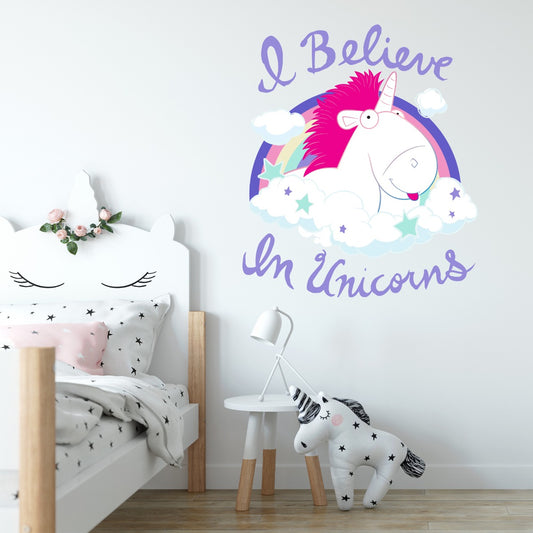 Despicable Me I believe In Unicorns Wall Sticker