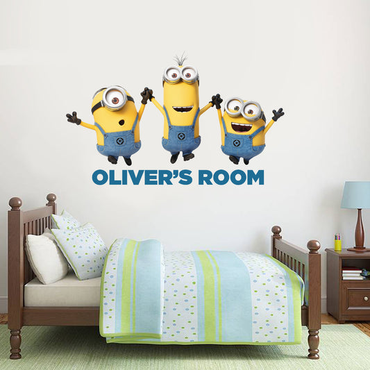 Despicable Me 3 Minions Personalised Wall Sticker