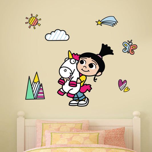 Despicable Me Agnes and Fluffy Wall Sticker